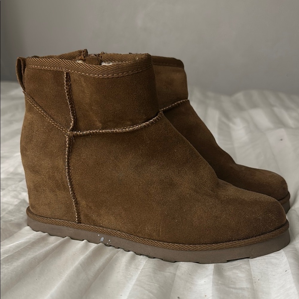 Brown Suede Ankle Boots